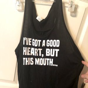 CVG flowy racer back tank